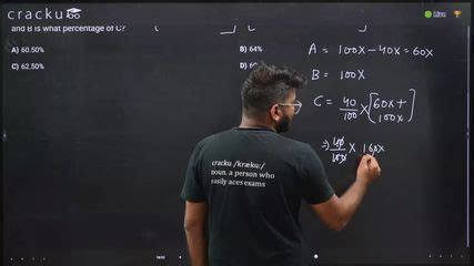 [Video] Three numbers A, B and C are such that A is 40% less than B ...
