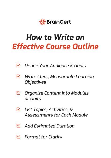 How to Write a Course Outline: A Step-by-Step Guide