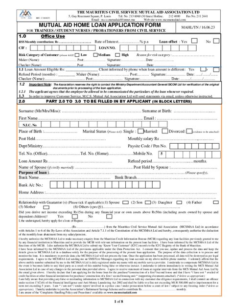 Fillable Online MUTUAL AID HOME LOAN APPLICATION FORM Fax Email Print ...