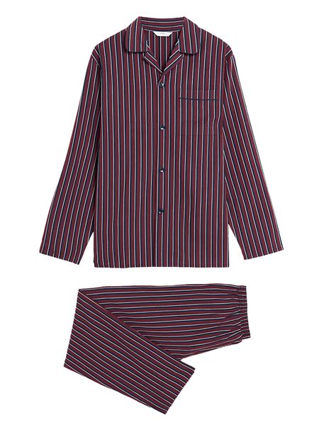 Buy Pure Cotton Striped Pyjama Set at Marks & Spencer