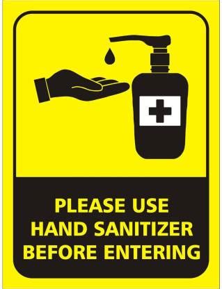 Pack of 1 (Use Sanitizer) Safety Prevention Posters for Hospital Office ...
