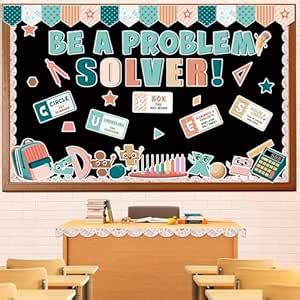 Math Bulletin Board Sets - 93 Pieces Cube Math Decorations for ...