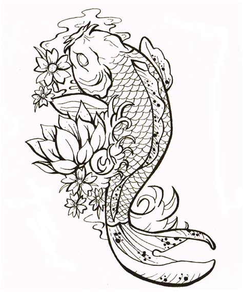 Coy Fish Outline
