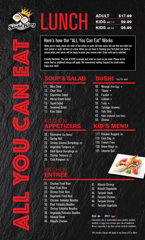 Menu – Sushi King