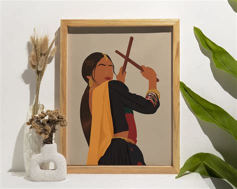 Buy Dandiya Art, Navratri Garba, Indian Dancer, Dussehra Wall Art ...