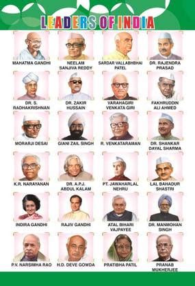 Leaders of India wall Charts - Extremely usefull for growing kids ...