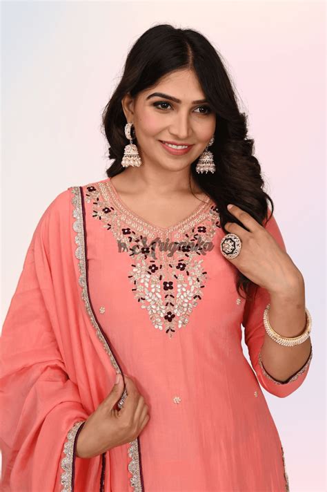 Complete Suit Set | Cotton Silk Fabric|Lace & Piping Embellished- Buy ...