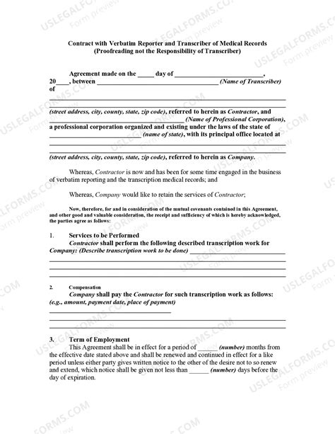Montana Contract with Verbatim Reporter and Transcriber of Medical ...