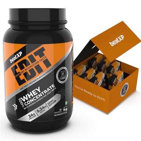 Buy BEATXP EDIT 100% WHEY PROTEIN POWDER 1KG, 33 SACHETS OF 7 DIFFERENT ...
