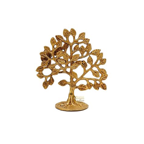 Brass Small Tree Showpiece For Lucky Home Vastu Décor Gift – StatueStudio