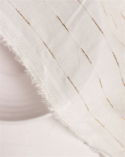 VFY x Liva Modal Fabric (Swish Gold Lurex) Swatch Buy Online - Fabriclore