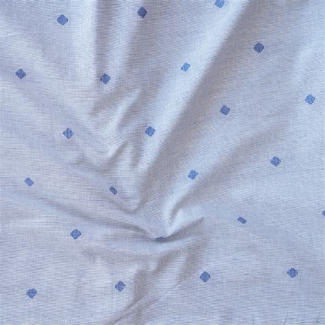 Pure Cotton Handloom Off White And Blue Tiny Stripes With Diamond Moti ...