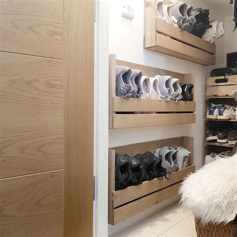 RUSTIC WALL MOUNTED SHOE RACK – Apple Crates