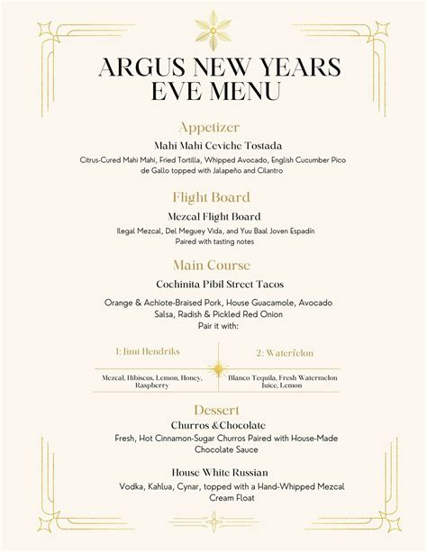 New Years Eve, Cocktails, Flight Boards and 3 Course Meal experience ...