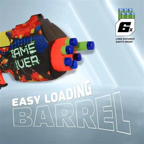 Quickshot Game Over Foam Dart Blaster – 70 Ft Range Toy Gun for Kids 8 ...