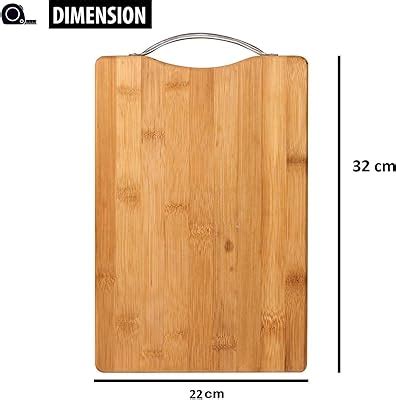 Buy SKYFUN (LABEL) Bamboo Wood Rectangular Cutting Chopping Board Pad ...