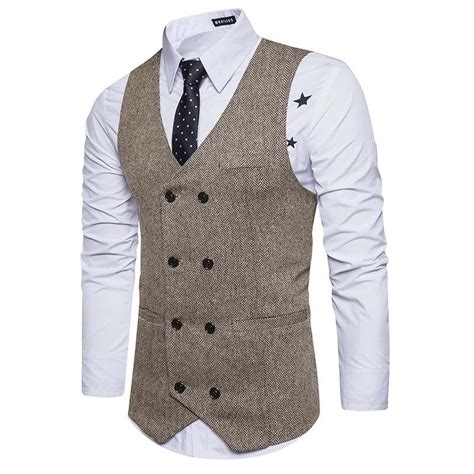Mens Suit Vest Qiggri Men's Casual Business Vests Lightweight Waistcoat ...