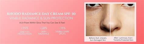 Rhodo Radiance Day Cream SPF 30 Ayurvedic Face Moisturizer with UVA UVB ...