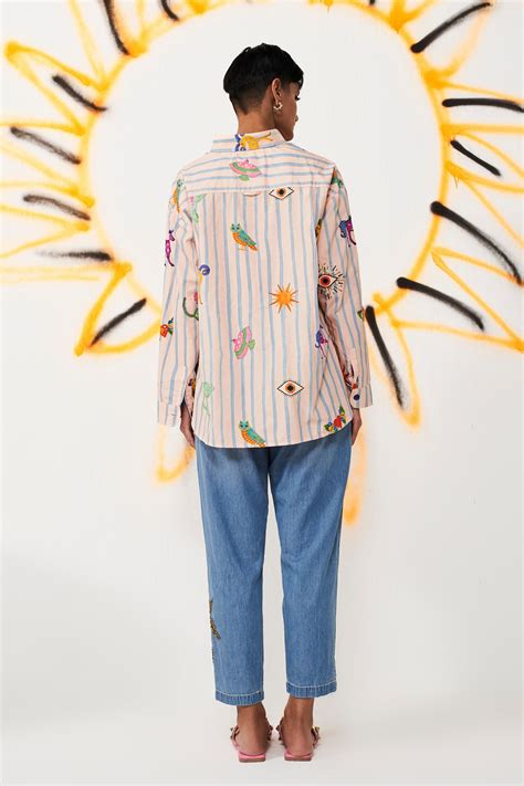 Verb by Pallavi Singhee - Peach Raeya Shirt - Elahe