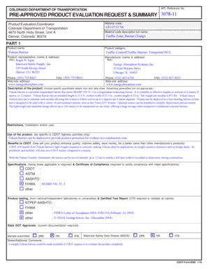 Fillable Online coloradodot COLORADO DEPARTMENT OF TRANSPORTATION PRE ...