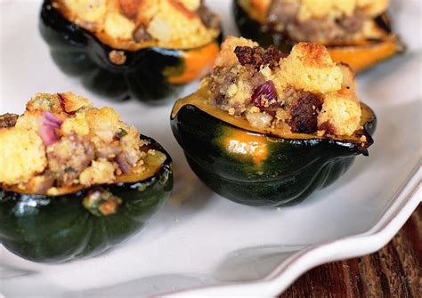 Stuffed acorn squash is easy to prepare yet makes an elegant entree for ...