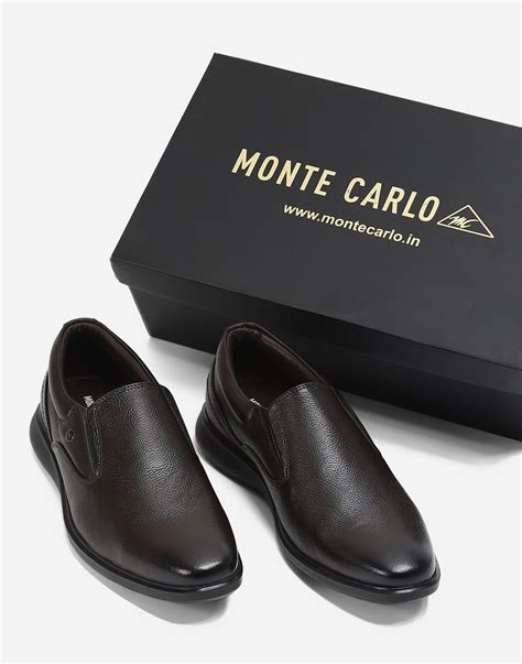 Buy Men Brown Genuine Leather Slip on Shoes Online in India - Monte Carlo