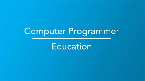 Image result for Education Requirements for Computer Programmer