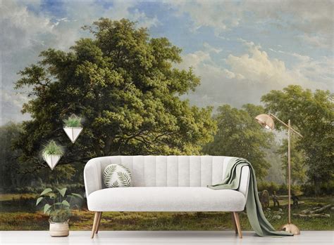 Vintage Landscape Mural Wallpaper at Catharine Blanco blog