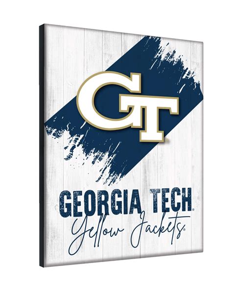 Georgia Tech 15x20 Logo Canvas Wall Art (Portrait) - Cave Supplies