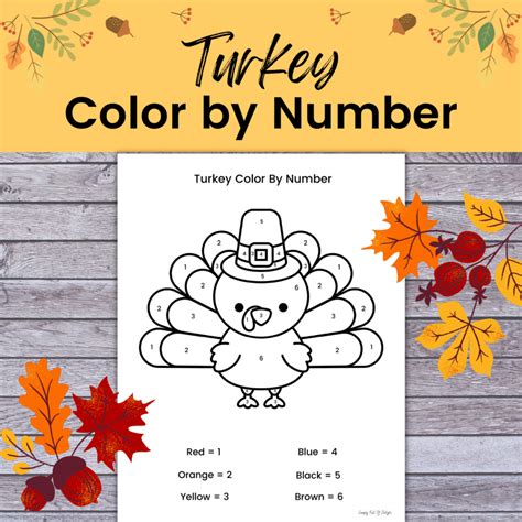 Color by Number Thanksgiving Coloring Pages (Free!) - Simply Full of ...