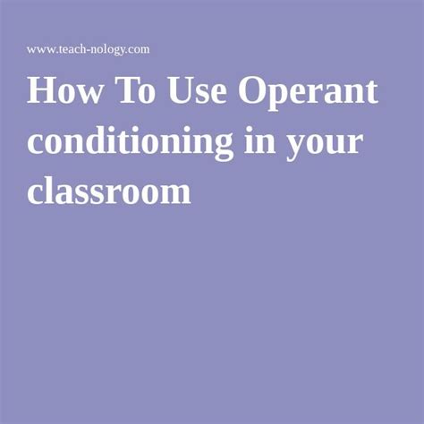 Image result for Operant Conditioning Examples in Classroom