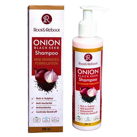 Buy Root & Reboot Onion Black Seed Shampoo with Red Onion Seed Extract ...