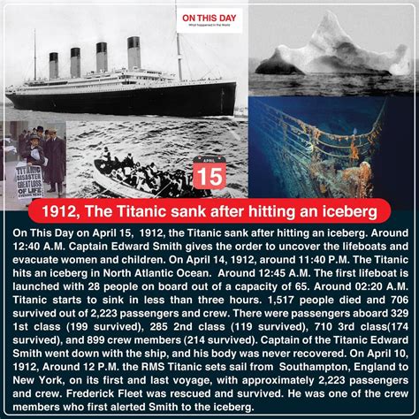 1912, The Titanic sank after hitting an iceberg : r/ShipwreckPorn