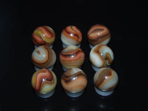 9 Beautiful Jabo/Vitro Classic Marbles Made In Reno, Ohio - MarbleMary.Com