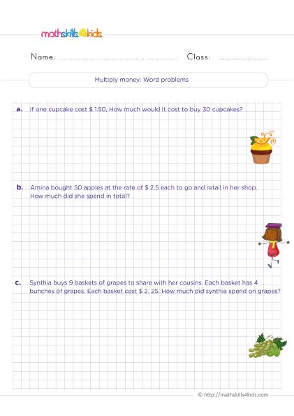 Image result for Money Math Problems Free