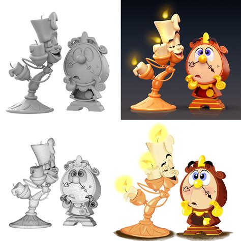 Beauty And The Beast Lumiere And Cogsworth