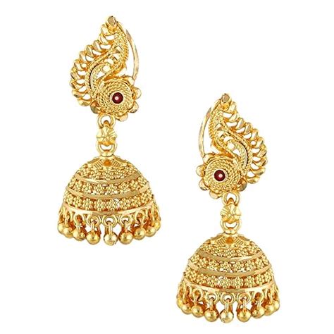 MEENAZ Gold Traditional Temple Jewellery 18k One Gram Gold Ethnic Brass ...