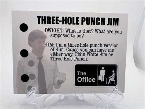 Jim Halpert the Office Dunder Mifflin Custom Patch Card Art Three Hole ...