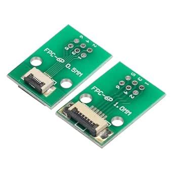 MECCANIXITY FPC FFC PCB Converter Board 6P 0.5mm on Socket Side, Back 1 ...