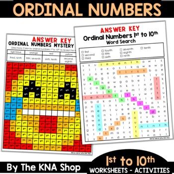 Ordinal Numbers Worksheets 1st to 10th Welcome Back to School After ...