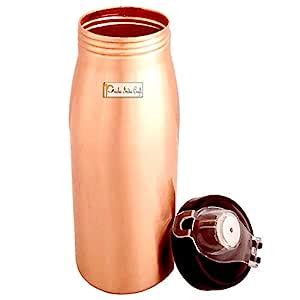 Prisha India Craft Pure Copper Bottle, Seamless with Sipper Matt Finish ...
