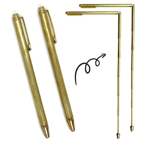 2PCS Copper Dowsing Rods, Retractable Divining Rods, Portable Pen Shape ...