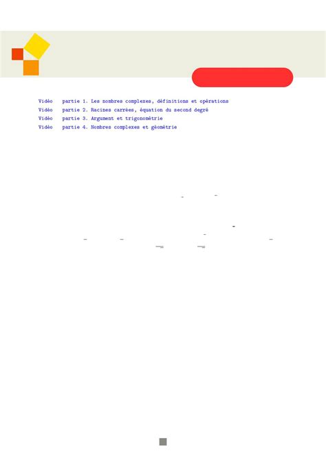 Image result for Exo7 Nombres Complexes