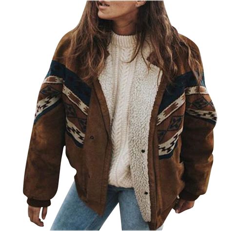 Customer reviews for Mhoxuto Womens Western Sherpa Jackets Fall Casual ...