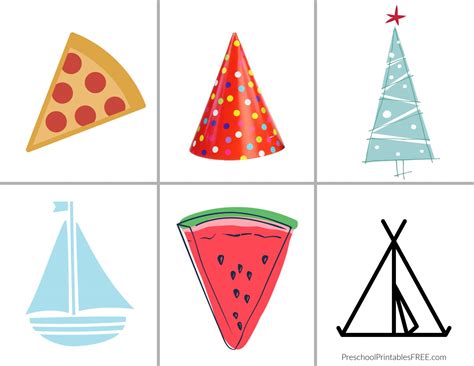 Triangle Shaped Objects For Preschoolers Cartoon Illustration Of