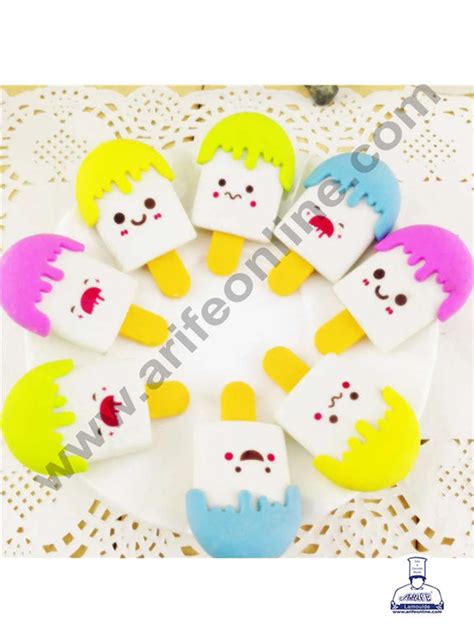 Home CAKE DECOR™ 1 Piece Mini Ice-Cream Rubber Cake Topper - Assorted ...