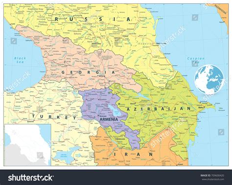 Detailed Map Of Caucasus