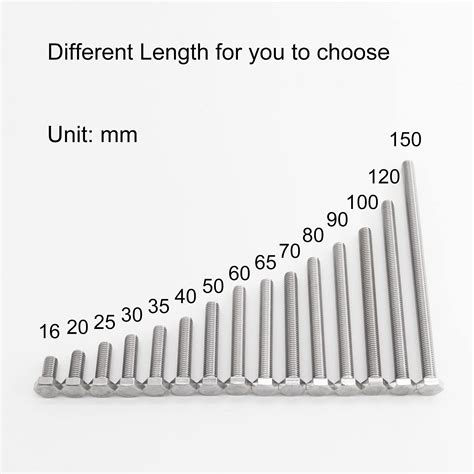 Snapklik.com : M8 Hex Head Bolt Screw, M8-1.25 X 30mm Stainless Steel ...