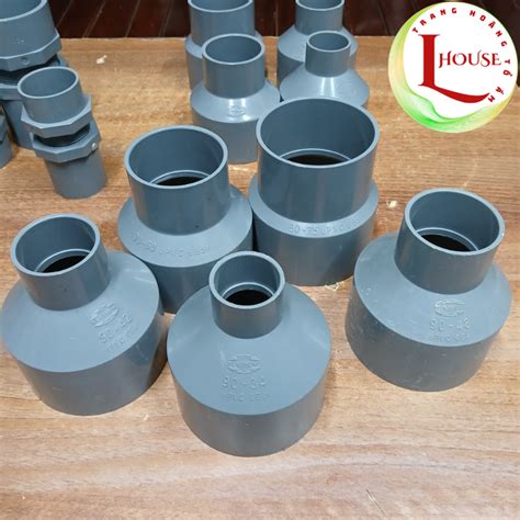 Côn thu PVC, Chuyển bậc PVC, Côn PVC D90/75, 90/60, 90/48, 90/42, 90/34 ...