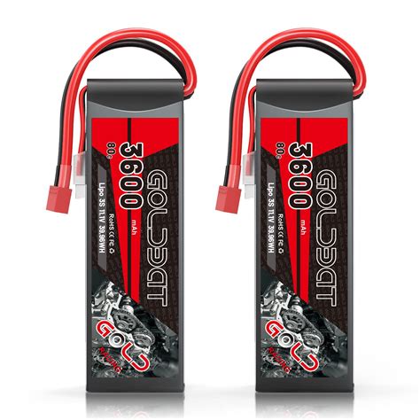 Buy GOLDBAT 3S 11.1V 3600mAh 80C LiPo Battery with Deans Connector for ...